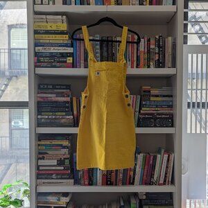 Lucy & Yak Mini Pini Organic Corduroy Dress in Freesia Yellow Size Small